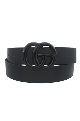 PLUS SIZE COLOR COATED GO BUCKLE TONAL BELT - In Store