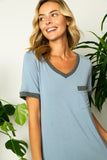 SOLID V NECK TOP - ONLINE ONLY 1-4 DAYS SHIPPING