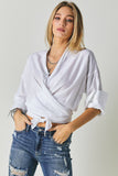 Solid V Neck Long Sleeve Top - ONLINE ONLY - 1-4 DAY SHIPPING