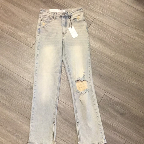 Judy Blue Light Wash High Rise Distressed- IN-STORE