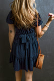 Swiss Dot Short Sleeve Mini Dress - ONLINE ONLY