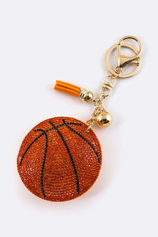 Crystal Basketball Key Charm - ONLINE ONLY SHIPS IN 1-4 DAYS