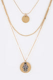 Crystal Hamsa Pendant Layer Necklace - ONLINE ONLY SHIPS IN 1-4 DAYS