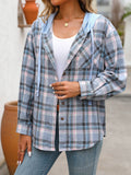 Plaid Long Sleeve Hooded Jacket Ships in 5-10 days • Sizes: S-2X