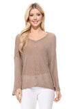 Open Back Sheer Batwing Sleeve Stretch Knit Top - ONLINE ONLY 1-4 DAY SHIPPING