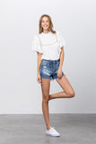 Released Frayed Hem Ripped Denim Shorts - ONLINE ONLY 1-4 DAYS SHIPPING