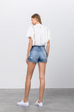 Released Frayed Hem Ripped Denim Shorts - ONLINE ONLY 1-4 DAYS SHIPPING