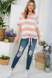 TERRY STRIPE BOXY TOP - ONLINE ONLY - 1-4 DAY SHIPPING