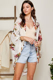 IVORY FLORAL PRINT OVER-SIZED CHIFFON CARDIGAN