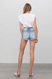 Double Waistband Denim Shorts - ONLINE ONLY - SHIPS IN 1-4 DAYS