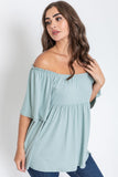Solid Square Neck Babydoll Tunic - ONLINE ONLY 1-4 DAYS SHIPPING