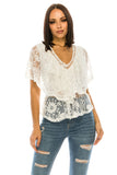 Lace White Top - ONLINE ONLY - 1-4 DAY SHIPPING