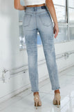 HIGH RISE GIRLFRINED JEANS LIGHT WASH - ONLINE ONLY - SHIPS IN 1-4 DAYS