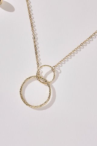 DOUBLE CIRCLE NECKLACE - ONLINE ONLY SHIPS IN 1-4 DAYS