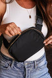Pre- Order Arrives 10/03 Black Waterproof Zipped Crossbody Chest Bag 20*5*14cm