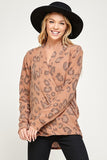 Animal print brushed Sweater