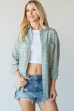 STEEL BLUE CASUAL PLAID FLANNEL- IN-STORE