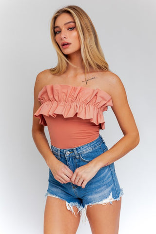 Ruffle Detail Bodysuit - ONLINE ONLY - SHIPS 1-4 DAYS