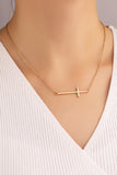 Hammered Sideways Cross Necklace - ONLINE ONLY SHIPS IN 1-4 DAYS