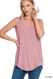 Luxe Rayon Sleeveless V-Neck Hi-Low Hem Top - ONLINE ONLY 1-4 DAYS SHIPPING
