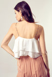 Beaded Shoulder Strap Cami Top - ONLINE ONLY - 1-4 DAY SHIPPING
