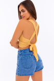 Back Tie Crop Top - ONLINE ONLY - 1-4 DAY SHIPPING