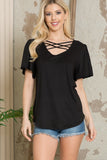 Front Detail Flutter Sleeve Knit Top - ONLINE ONLY - 1-4 DAY SHIPPING