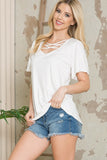 Front Detail Flutter Sleeve Knit Top - ONLINE ONLY - 1-4 DAY SHIPPING