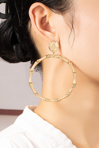 Large statement bamboo hoop earrings - ONLINE ONLY - 1-4 DAYS SHIPPING