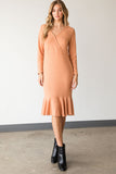 PUMPKIN CLASSY MERMAID MIDI DRESS