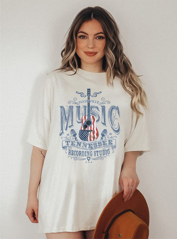 Nashville Music Recording Studio Tee - ONLINE ONLY- 1-4 DAYS SHIPPING