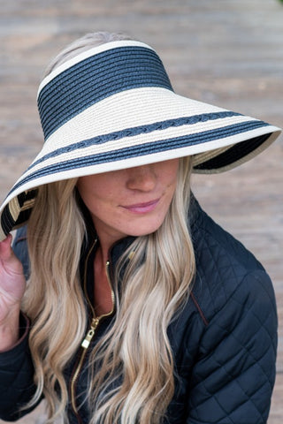 Easy Rollable Straw Visor Hat - ONLINE ONLY - 1-4 DAYS SHIPPING