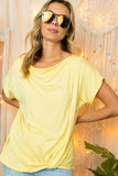 COWL NECK TWISTED BOTTOM TOP - ONLINE ONLY - 1-4 DAY SHIPPING