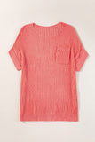Round Neck Half Sleeve Knit Top  - ONLINE ONLY - 7-10 SHIPPING
