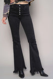 BUTTON DOWN PREMIUM WIDE FLARE JEANS - ONLINE ONLY - SHIPS IN 1-4 DAYS
