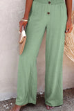 Full Size Decorative Button High Waist Pants- Ships 5-10 days •Sizes: S-3XL