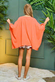 Solid Round Neck Loose Fit Kimono Sleeve Sweater - ONLINE ONLY 1-4 DAYS SHIPPING