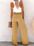 Full Size Decorative Button High Waist Pants- Ships 5-10 days •Sizes: S-3XL