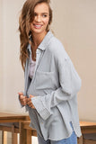 Soft Washed Crinkled Gauze Button Down Shirt - ONLINE ONLY 1-4 DAYS SHIPPING