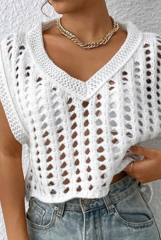 Crochet sweater vest - ONLINE ONLY - SHIPS IN 1-4 DAYS