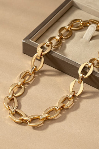 unique brass chunky chain necklace - ONLINE ONLY SHIPS IN 1-4 DAYS