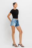 Super High Rise Two Tone Denim Shorts - ONLINE ONLY 1-4 DAYS SHIPPING