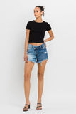 Super High Rise Two Tone Denim Shorts - ONLINE ONLY 1-4 DAYS SHIPPING