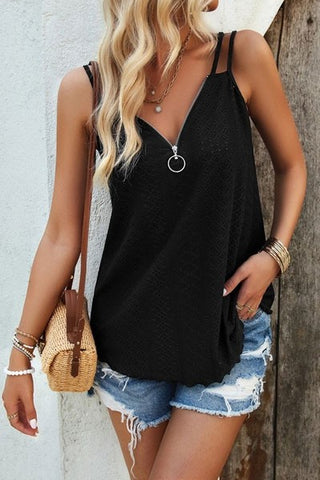 Women's Sleeveless V Neck Tank Tops Summer Casual - ONLINE ONLY - 1-4 DAY SHIPPING