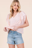 Ruffle Detailed Loose Fit Top - ONLINE ONLY 1-4 DAYS SHIPPING