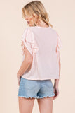 Ruffle Detailed Loose Fit Top - ONLINE ONLY 1-4 DAYS SHIPPING