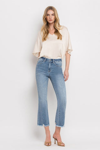 High Rise Crop Flare Jeans - ONLINE ONLY - SHIPS IN 1-4 DAYS