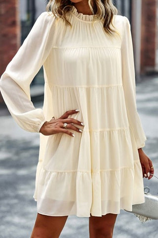 Women's Chiffon A-Line Dress Long Sleeves - ONLINE ONLY SHIPS IN 1-4 DAYS