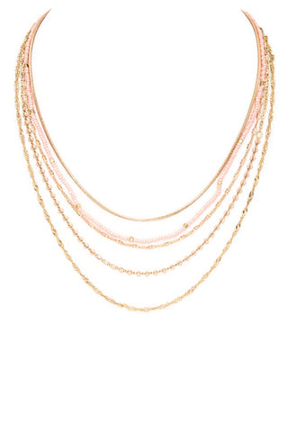 Layered Mix Chain Fashion Necklace - ONLINE ONLY SHIPS IN 1-4 DAYS