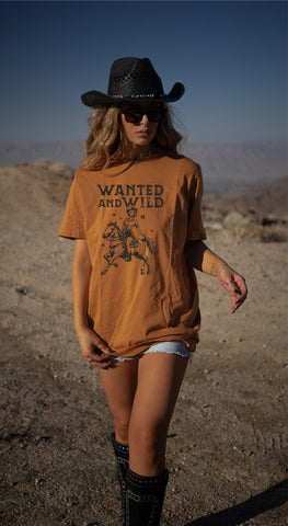 Wanted and Wild Cowgirl Graphic Tee - ONLINE ONLY - 1-4 DAYS SHIPPING